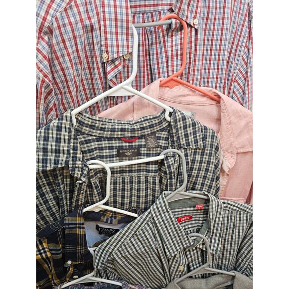 Bundle of 9 men's button ups (1 gray polo) size XL mostly IZOD - Picture 3 of 8